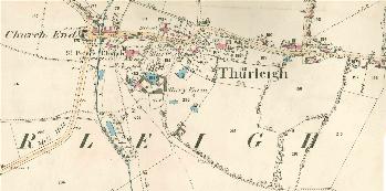 Church End and the village in 1884